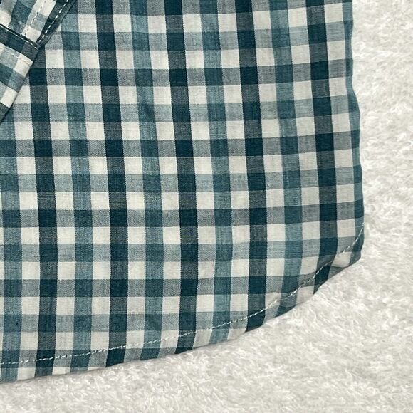 Levi’s Western Shirt Men's L Blue Gingham Plaid Checkered Button Up Rodeo Cowboy - Picture 13 of 17